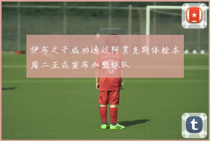 伊布之子成功通过阿贾克斯体检本周二正式宣布加盟球队